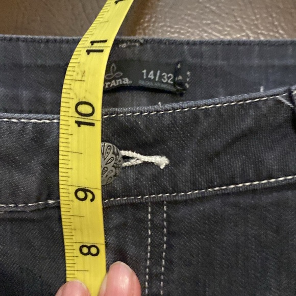 Prana lightweight dark gray denim jeans size 14 - Picture 7 of 10
